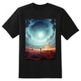 thumbnail image 2 of Plus Size Shirt for Women Black Tops for Women Short Sleeves Shirt for Women Space 2 T Shirt Crewneck Shirt for Women 2XL, 2 of 5