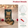 thumbnail image 4 of Picia Surreal Meditating Cat for 18in Christmas Stockings, Xmas Stocking for Kids, Holiday and Family Stocking for Fireplace or Party Decoration, 4 of 8
