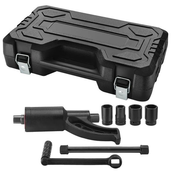 KFFKFF Torque Multiplier, Durable Torque Amplifier Wrench Kit, 1 Inch Drive Lug Nut Wrench Enhancer, 1:58 4800N.m Lug Nut Extractor, Includes 4 Sockets & Carrying Case for Trucks, Trailers, RVs