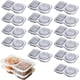 thumbnail image 1 of Double Compartment Condiment Container, Double Condiment Containers with Lids, 2 Compartment Snack Containers for to-go Sauce, 1 of 5