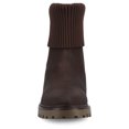 thumbnail image 6 of Journee Womens Isabeau Round Toe Block Heel Casual Comfort Chelsea Boots, Widths Available, 6 of 9