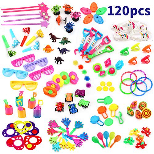 Amy&Benton 120Pcs Carnival Prizes For Kids Birthday Party Favors Prizes