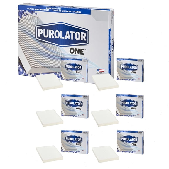 6 pc Purolator ONE C26176 Cabin Air Filters for 807 HVAC Heating Ventilation Air Conditioning Vent Filters