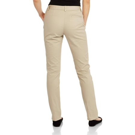 Juniors' School Uniform Flat Front Skinny Pants - Walmart.com - Walmart.com