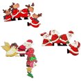 thumbnail image 2 of Fiudx Ofertas de la semana Decoración de marco de puerta de Navidad Papá Noel Alce Decoración de marco de puerta de madera de Navidad Decoración de puerta de madera Navidad Hogar, 2 of 7