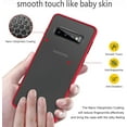 thumbnail image 3 of Case for Samsung Galaxy S10 Thin Shockproof Phone Case PC Back TPU Bumper [Protect from Fingerprint/Shock/Scratch/Slip] Translucent Matte Phone Cover for Samsung Galaxy S10-Red, 3 of 13