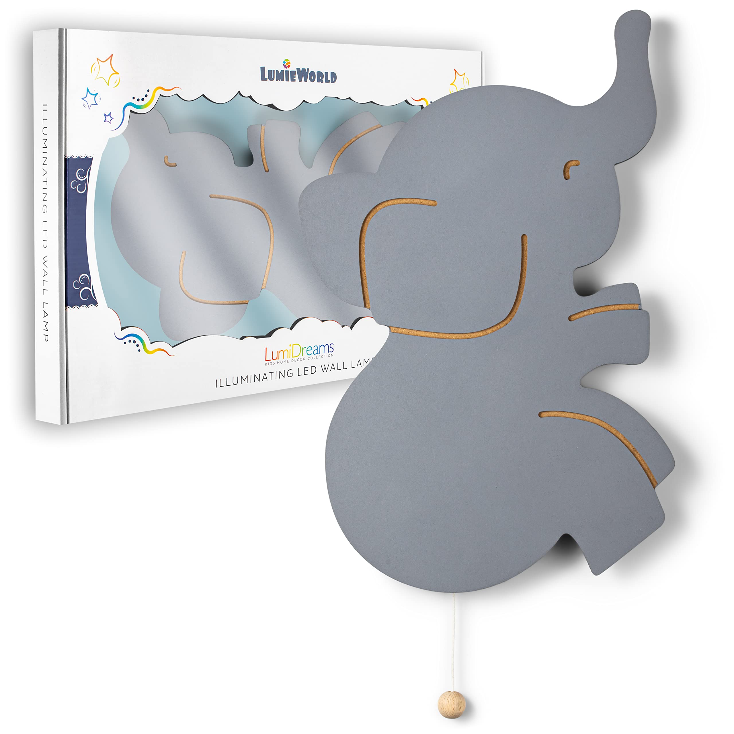 LumiDreams Wall Light - Kid's Decor Nightlight Elephant
