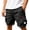 A-Black869, variant on Mens Cargo Shorts Drawstring Elastic Waist Zipper Pockets Outdoor Travel Bottom Garment