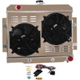 thumbnail image 1 of ALLOYWORKS 3 Row Aluminum Radiator with 12v Fan Shrouds Kit for Jeep CJ w/GM Chevy Conversion, 1 of 4