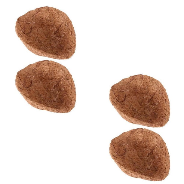 Coconut Flower Pot Liners Natural Latex Material Half Ball Shape For Planting Flowers And Plants 11.8X11.8X5.9In 4Set