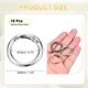 thumbnail image 2 of Uxcell 16 Pcs Anillos de resorte metálicos, 1"/26mm Anillo de resorte de disparo Clips redondos Gancho de resorte para llavero, bolso, colgante, correa de bolso, manualidad DIY, Plata-Blanco, 2 of 6