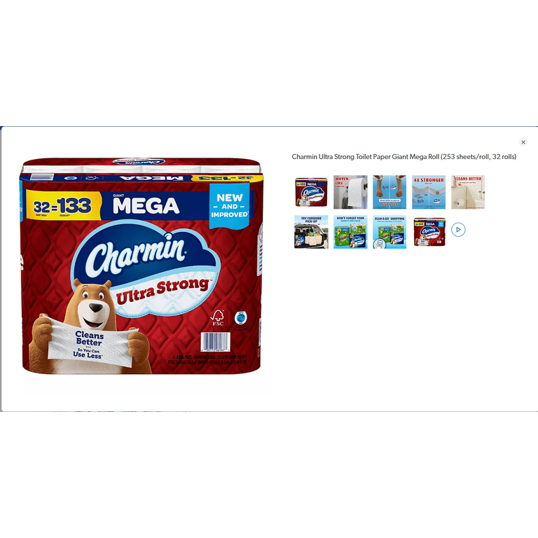 3 Pack Charmin Bathroom Toilet Paper Roll Extender Holds Mega & Super Mega  Rolls