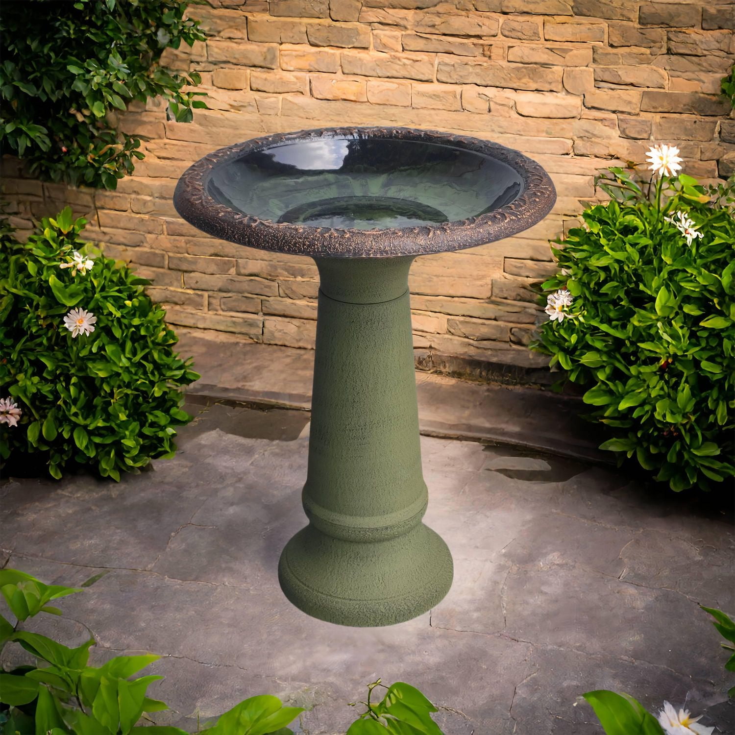 Angelo Décor Bain d'oiseau Serra de 62 cm MenzoMix (vert)