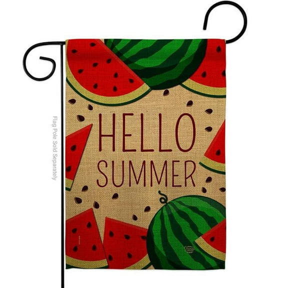 Ornament Collection  Watermelon Summer Summertime Fun & Sun 13 x 18.5 in. Double-Sided Decorative Vertical Garden Flags for House Decoration Banner Yard Gift