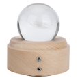 thumbnail image 3 of Caja de música, caja de música de bola de cristal transparente con bola de cristal giratoria, caja de música de madera, diseño de última generación, 3 of 12