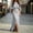 Light Gray, variant on Womens Satin Formal Maxi Dress Batwing Sleeve Ruched Waist Side Slit Evening Gown with Pockets, Elegant Wedding Guest Dress for Party Banquet Prom Wine XL