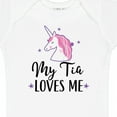 thumbnail image 4 of Inktastic My Tia Loves Me Unicorn Girls Baby Bodysuit, 4 of 5
