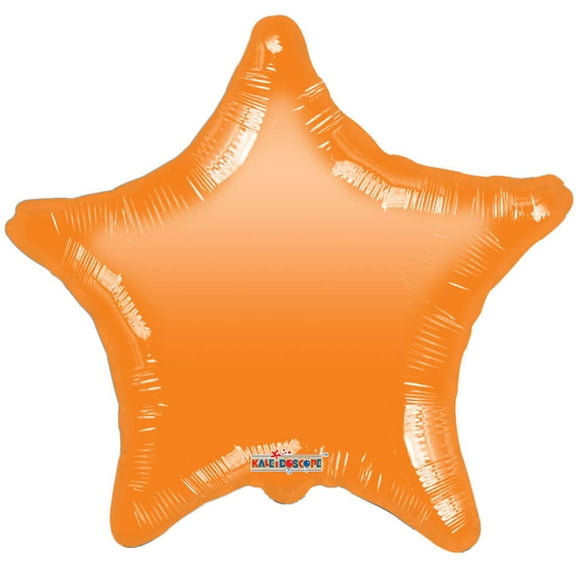 18 inch Kaleidoscope Star - Orange Gellibean Plastic Balloons - Party Supplies Decorations