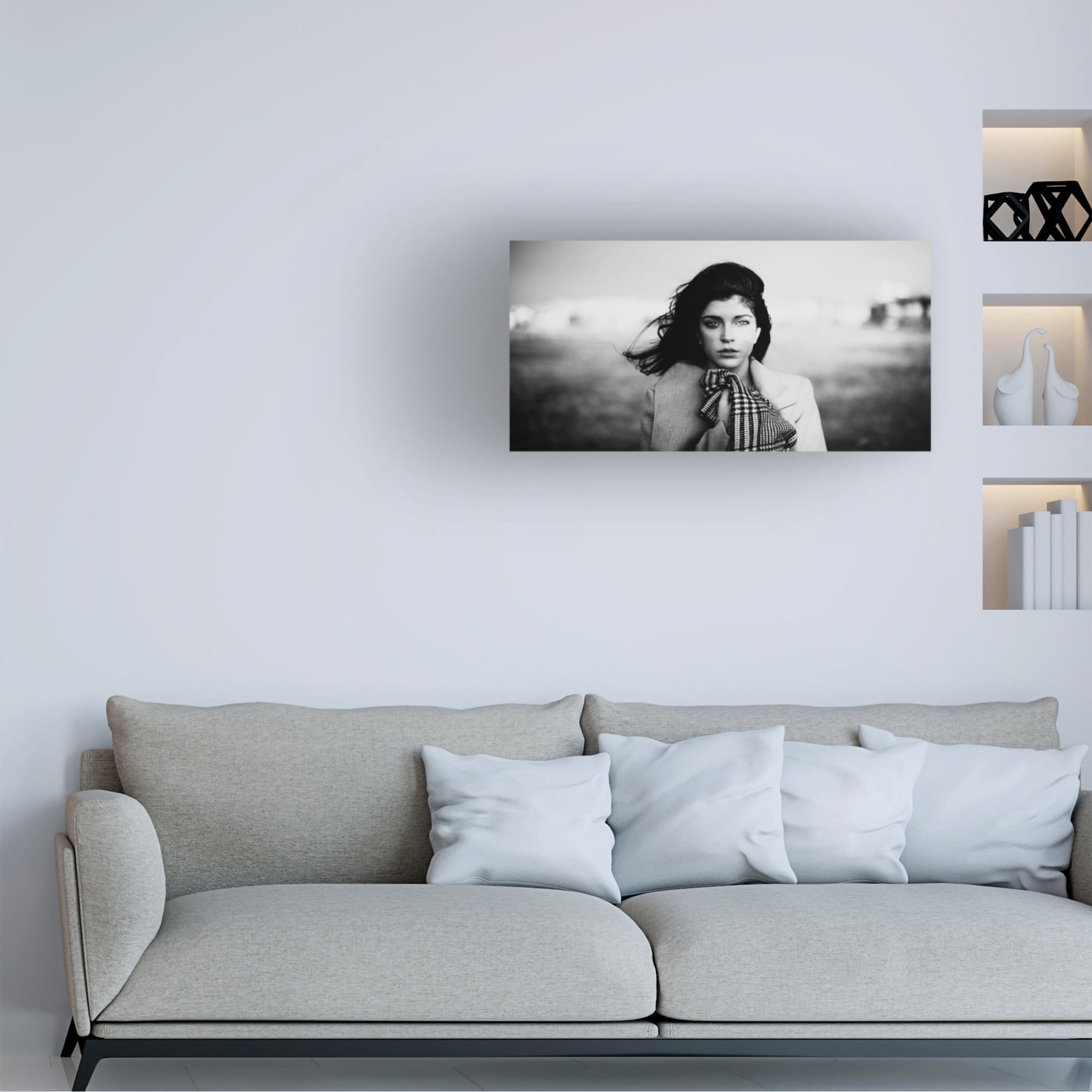 Canvas Wall Art - Koki Jovanovic 'Fractal Portraits' Wall Art for Living Room, Bedroom, or Office Décor by Trademark Fine Art - 32 x 16 Inches
