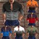 thumbnail image 3 of Men Casual Printed Long Sleeve Muscle Fitness Button Down Shirt Party T Dress Up, 3 of 8