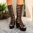 thumbnail image 7 of Women's Open Toe Chunky Heel Gladiator Sandals Size 7.5, 7 of 7
