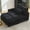 Black, variant on LUCKHAO Oversized Chaise Lounge Chair with Cup Holders and Charging Port, Deep Seat Corduroy Lounge Sofa with Movable Armrest for Living Room Bedroom