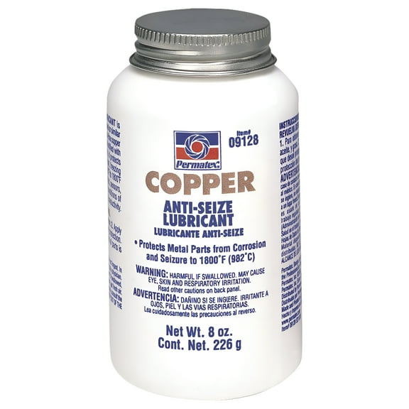 Permatex 09128, Brush Top, Copper Anti-Seize Lubricant Industrial Sealant, 8 oz