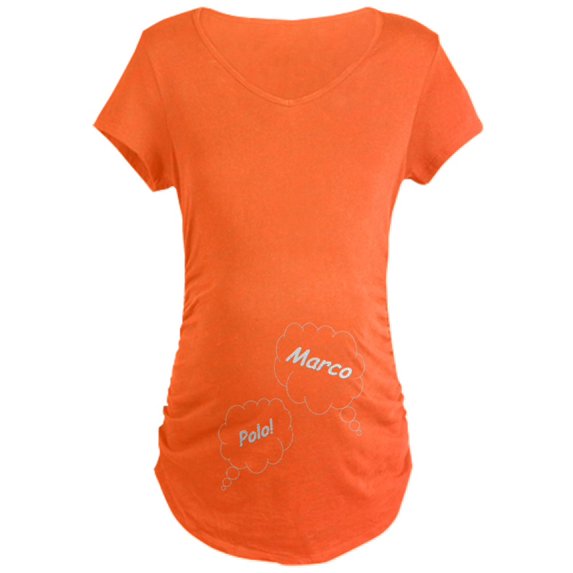 CafePress - Marco Polo Twin Maternity Shirt Maternity Dark T S - Maternity Dark T-Shirt