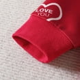 thumbnail image 5 of Honeeladyy Cute Toddler Girls Sweatsuit Christmas Valentine Heart Print Child Clothes Long Sweatshirt and Sweatpants Outfit Holiday Gift Red 2-3Years, 5 of 8