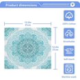 thumbnail image 2 of Coolnut 6 PCS Aqua Turquoise Mandala Washcloths, 12 X 12 Inches Cotton Wash Cloths, Highly Absorbent and Soft Face Towels for Bathroom,Gym,Hotel and Spa, 2 of 6