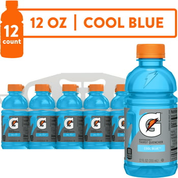Gatorade Cool Blue Thirst Quencher Sports Drink, 12 oz, 12 Pack Bottles