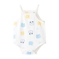 thumbnail image 4 of TOOYOU Baby Girl Bodysuits Cheap Toddler Girl Onesies Sleeveless Solid Jumpsuit Summer Clothes Soft Romper For Blue Size 0-3 Months, 4 of 4