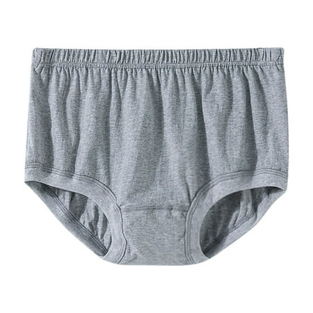 Annhoo Men s Womens Cotton Underwear Plus Size High Waisted Full Coverage Breathable Briefs Cozy Solid Boyshort Panties