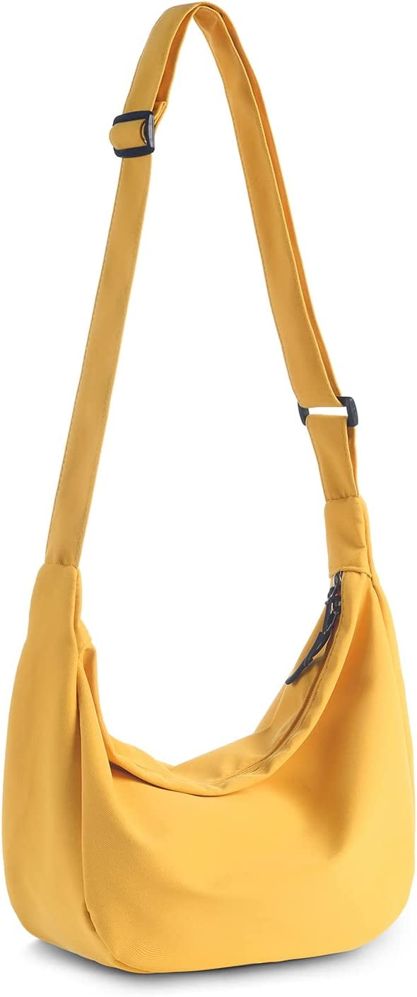 Small Sling Crossbody Bag for Women Men, Mini Crescent Bag with