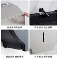 thumbnail image 2 of Zhuge Dispensador de rollos de papel higiénico, soporte de pared para baño, restaurante, campus, incluye llaves, acero inoxidable, E, 2 of 2