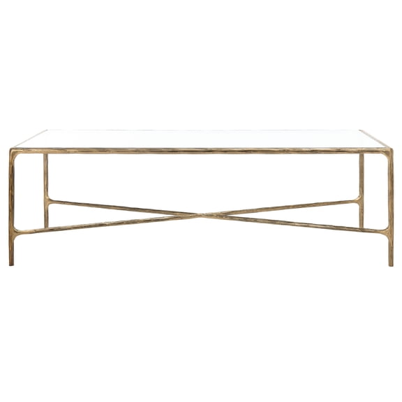 SAFAVIEH Couture Jessa Glam Metal Coffee Table, Brass