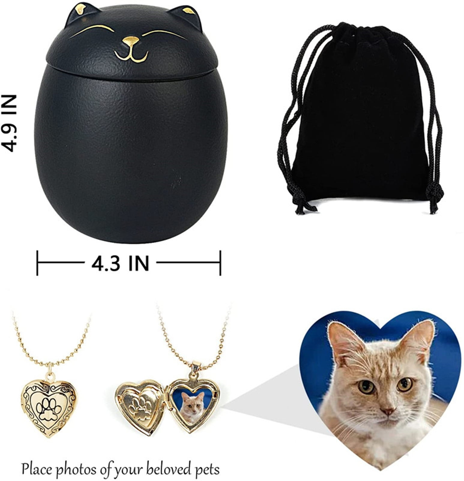 For Dogs Cats Ashes Keepsake Memorial Box Funeral Set Burial Urns For Cremated Remains Ash Vial Adult Funeral Urn Pet Cat And Dog Urn 12866