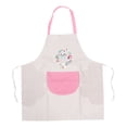 thumbnail image 1 of Delantal para decoración de uñas con patrón de cachorro, delantal de cocina lavable a máquina, delantal de cocina impermeable para manualidades, color beige, 1 of 8