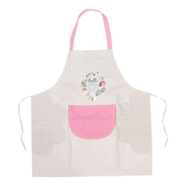 Delantal para decoración de uñas con patrón de cachorro, delantal de cocina lavable a máquina, delantal de cocina impermeable para manualidades, color beige