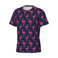 thumbnail image 3 of Rocae Cute Flamingo for Men's Moisture-Wicking Crew Tee - T-Shirt for Sports, Outdoor Activities, and Casual WearMedium, 3 of 9