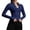 Blue_#15, variant on Women's Cropped Lightweight Stretchy Running Track Jackets Full Zip Slim Fit Athletic Tops with Thumb Holes,Hot Pink 3XL