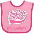 thumbnail image 3 of Inktastic Cute Like My Gammy Girls Baby Bib, 3 of 4