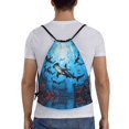 thumbnail image 2 of Drawstring Backpack - Hammerhead shark cool Splash Proof Small Drawstring Gym Bag for Women Men, Cinch Sports String Bag Backpack for Travel Swimming Beach, 2 of 8