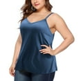 thumbnail image 6 of fatyb Plus Size Womens V Neck Tank Tops Sleeveless Loose Camisole Casual Spaghetti Strap Tunic Blouses, 6 of 6