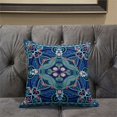 thumbnail image 6 of Amrita Sen Designs CAPL1018FSDS-ZP-16x16 16 x 16 in. Lotus Garden Suede Zippered Pillow with Insert - Blue, Red & Pink, 6 of 6