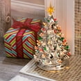 thumbnail image 5 of RJ Legend Ceramic Christmas Tree - 15-Inch, 50+ Multicolor LED Bulbs  Handcrafted  - Light Champagne Silver, 5 of 5