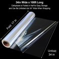 thumbnail image 3 of Papier Cellophane Transparent de 100 Pi, Grand, Papier d'Emballage Transparent, 3 of 5