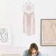 thumbnail image 5 of Atrapasueños macramé tejido tapiz colgante de pared hecho a mano Boho Chic bohemio apartamento dormitorio decoración del hogar, 5 of 5