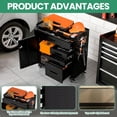 thumbnail image 6 of IKIMI Metal Garage Storage Cabinet with Wheels, Rolling Tool Cabinet with 2 Pegboard and 10 Hook for Workshop, Basement, Warehouse, 6 of 8
