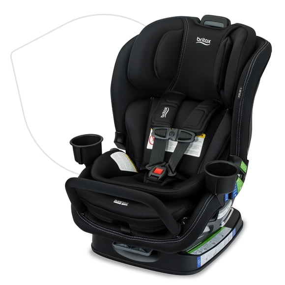 Britax Poplar S Asiento convertible para automóvil, asiento para automóvil 2 en 1 con diseño delgado de 17 pulgadas, tecnología ClickTight, Onyx
